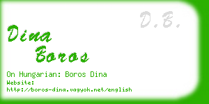 dina boros business card